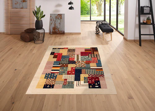 my home Wollteppich »Felia«, rechteckig, 12 mm Höhe, reine Wolle, handgeweb günstig online kaufen