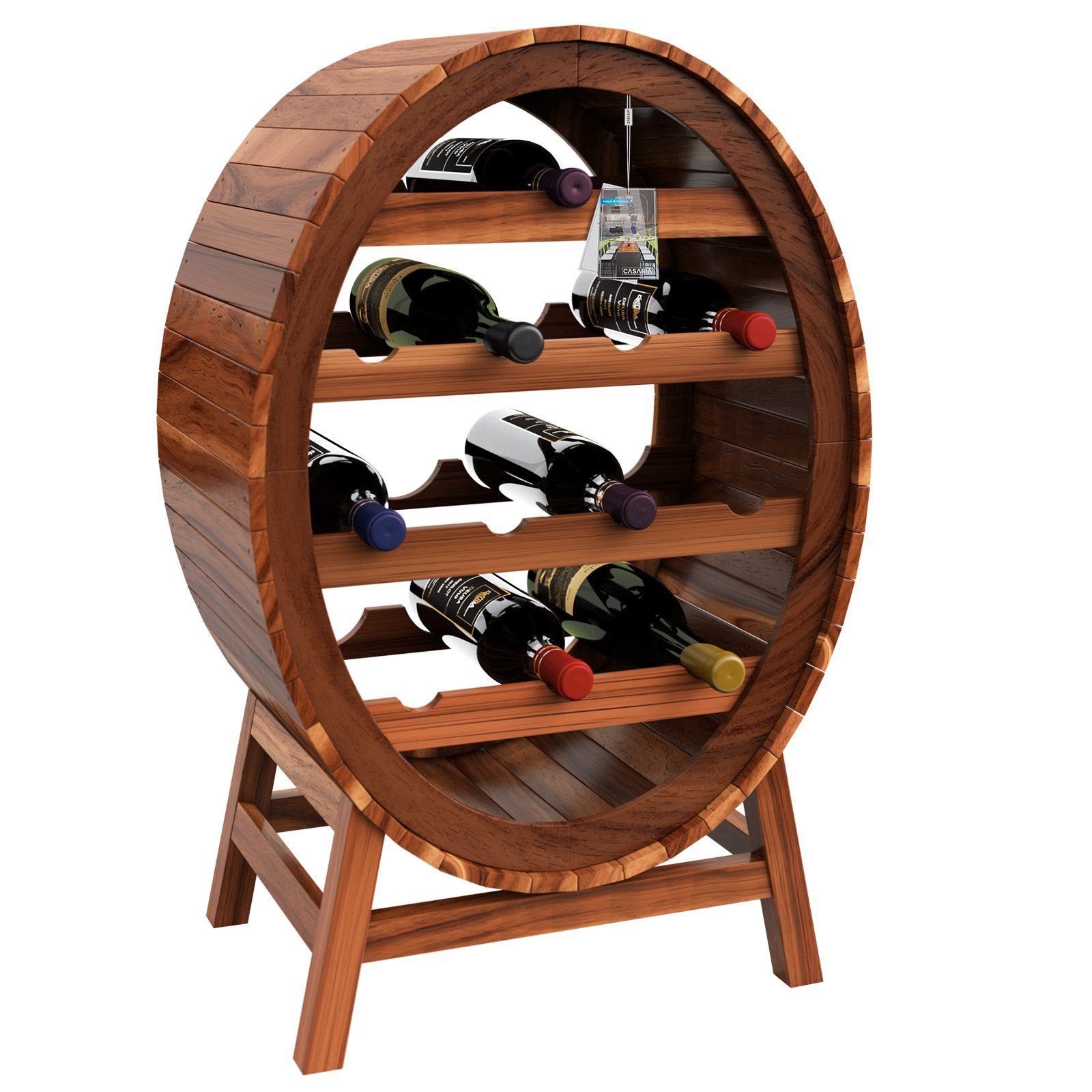 Casaria Weinregal Weinfass, für 12 Flaschen günstig online kaufen