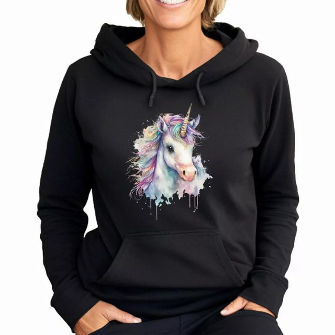 Banco Hoodie Kapuzenpullover Damen Hoodie Pullover Basic mit Unicorn mit Ka günstig online kaufen