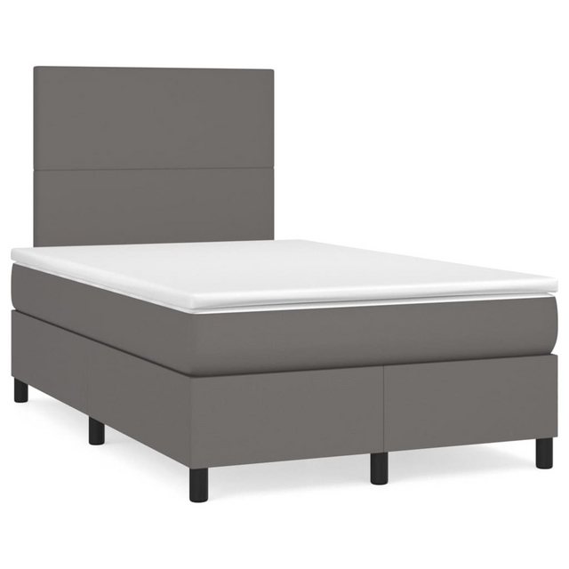 vidaXL Boxspringbett Bett Boxspringbett mit Matratze Kunstleder (120 x 200 günstig online kaufen