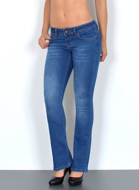 ESRA Bootcut-Jeans B200 Damen Bootcut Jeans niedrige Leibhöhe, bis Große Gr günstig online kaufen