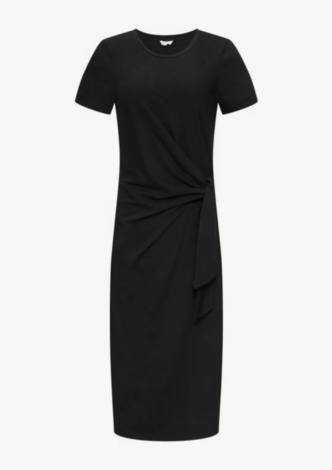 s.Oliver Maxikleid Midikleid aus Baumwollstretch mit Knotendetail Knoten günstig online kaufen