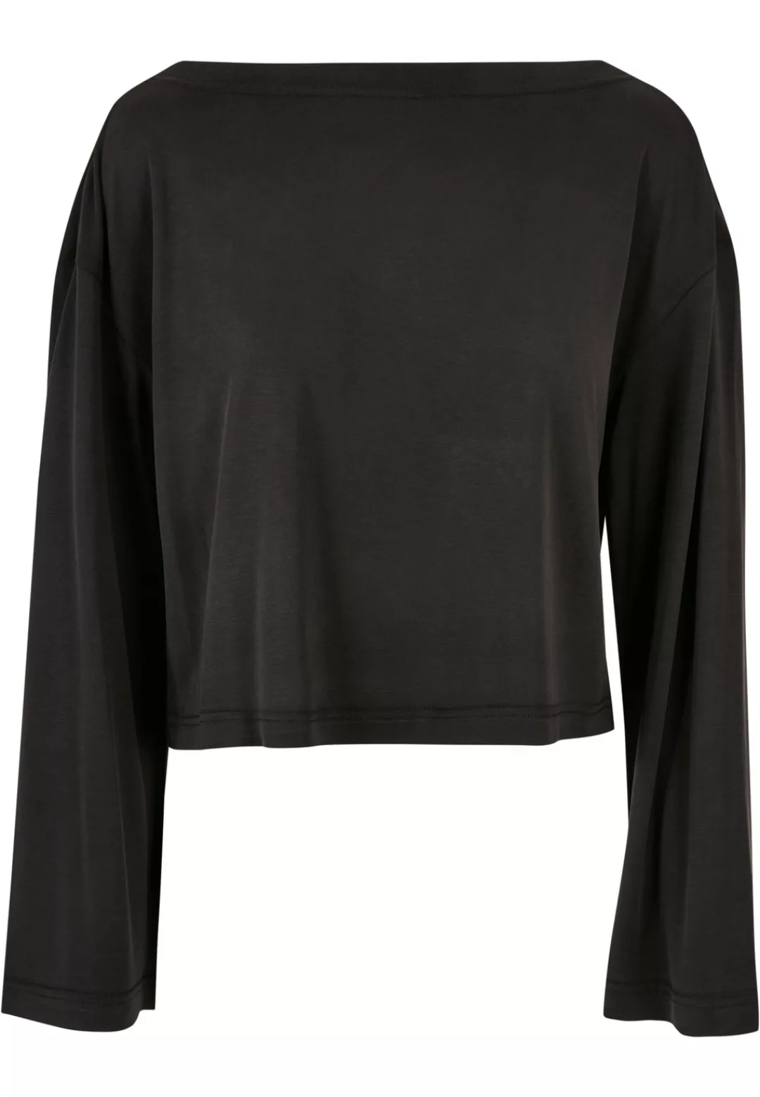 URBAN CLASSICS Langarmshirt "Damen Ladies Short Modal Bateau Necklinie Long günstig online kaufen