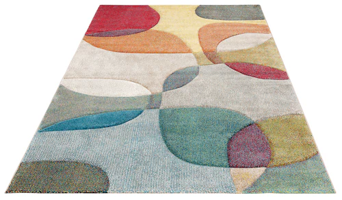 my home Teppich »Liva«, rechteckig, Hoch-Tief-Effekt, bunt günstig online kaufen