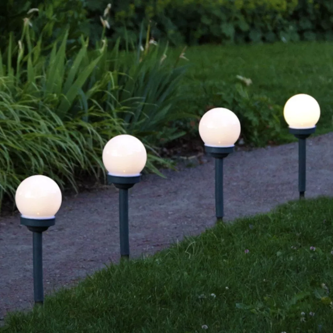LED-Solarsockelleuchte Globus im 4er-Set günstig online kaufen
