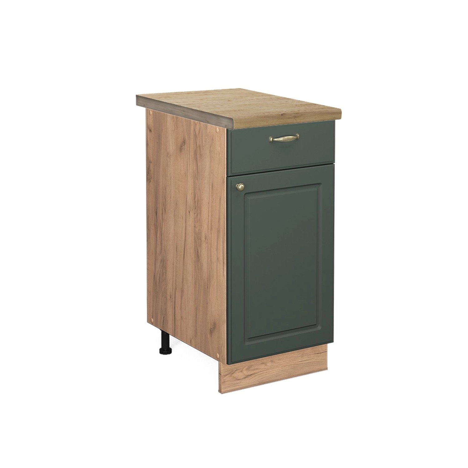 Vicco Unterschrank Fame-Line, Grün-Gold Landhaus/Goldkraft Eiche, günstig online kaufen