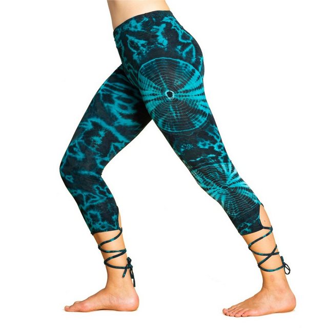 PANASIAM Leggings Unikat Lace-up Batik 3/4 Leggings aus natürlicher Viskose günstig online kaufen