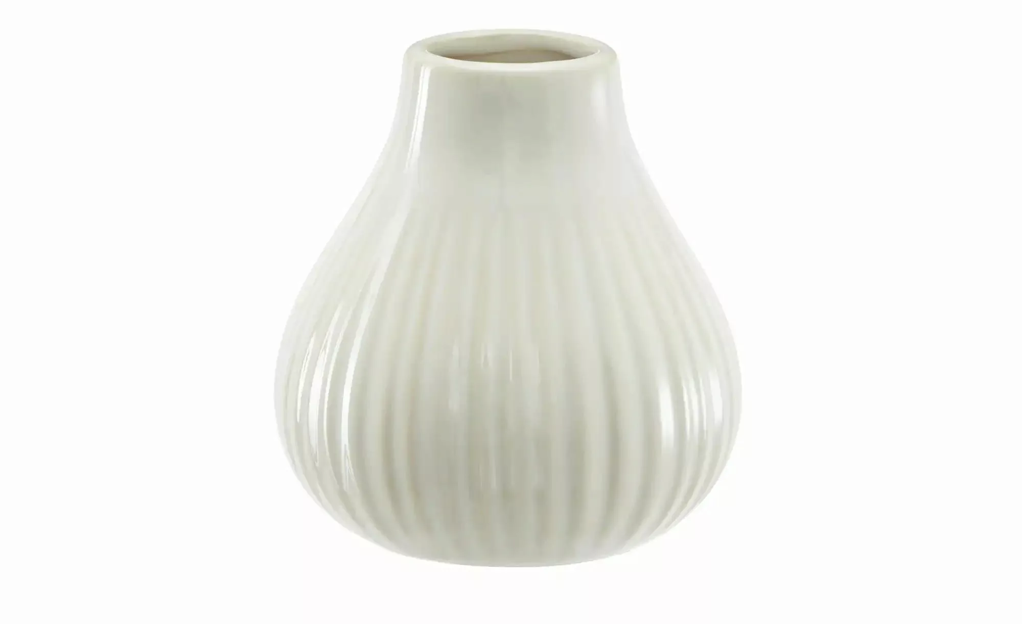 HOME STORY Vase   ¦ weiß ¦ Porzellan ¦ Maße (cm): H: 9  Ø: 8.5 Accessoires günstig online kaufen