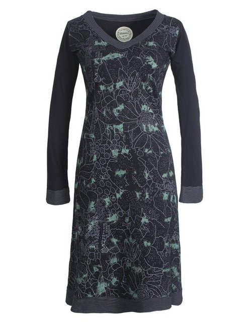 Vishes Jerseykleid Langarm Tie-Dye Batik-Kleid Blumenkleid Sweatkleid Ethno günstig online kaufen