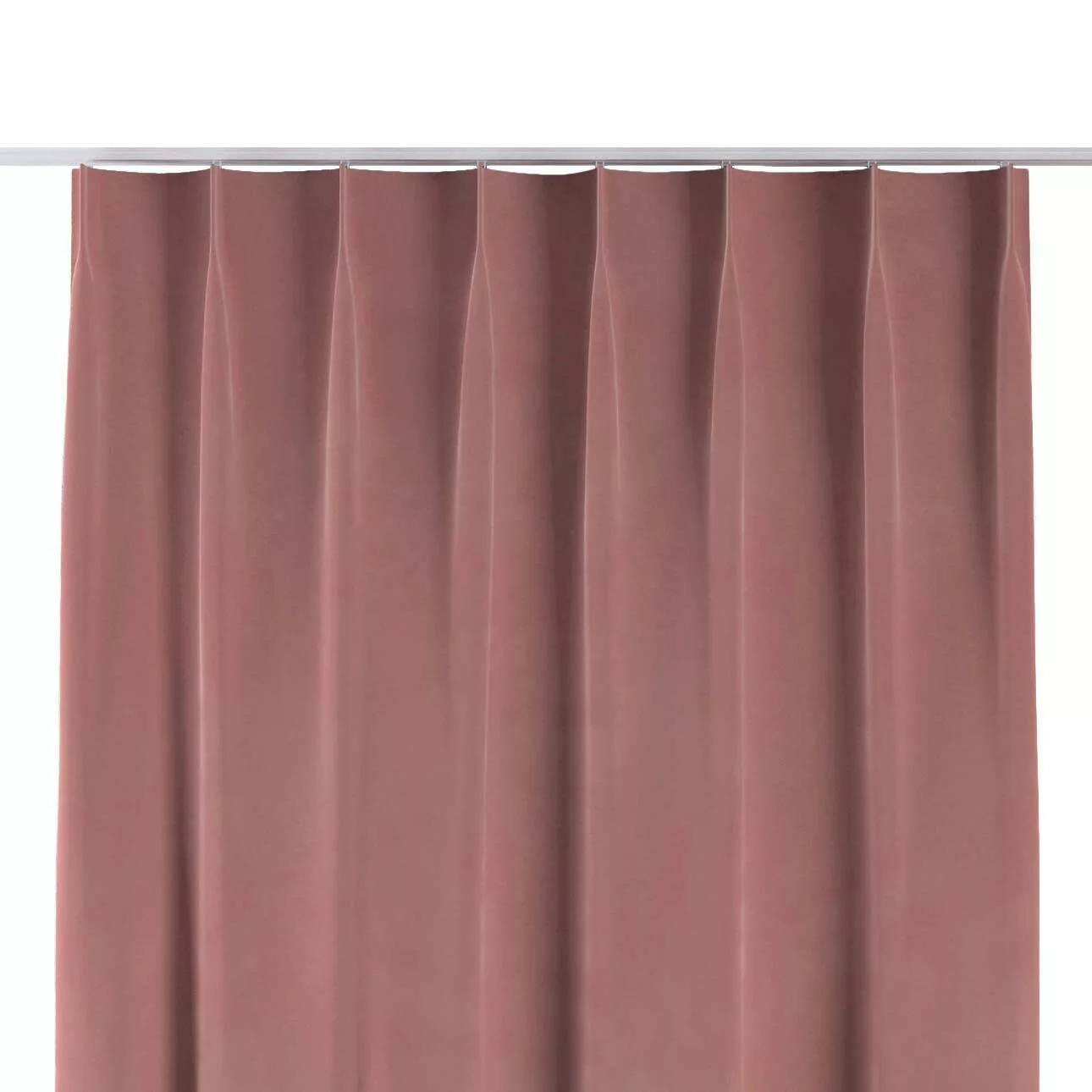 Vorhang mit flämischen 1-er Falten, koralle, Velvet (704-30) günstig online kaufen