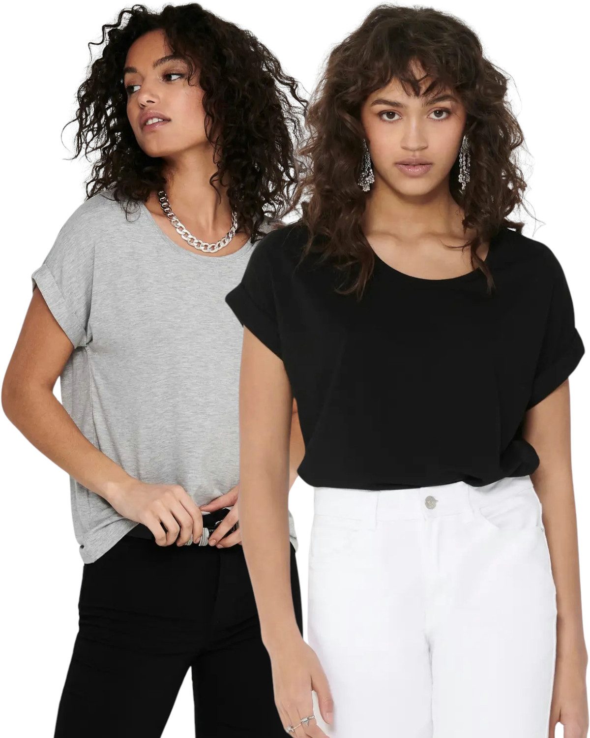 ONLY T-Shirt Stilvolles Basic Shirt mit günstig online kaufen