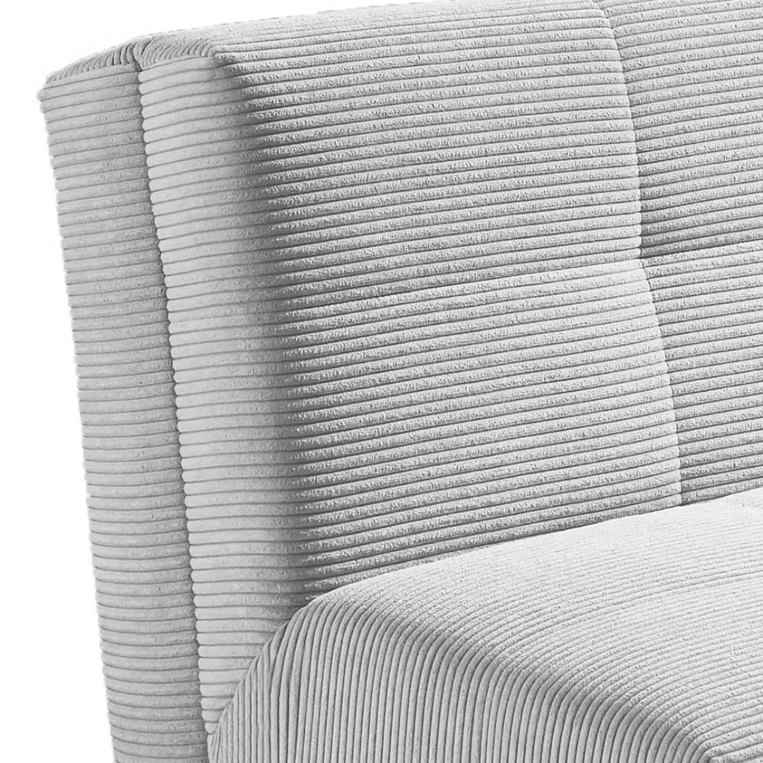 Breitcord Sessel in Silbergrau Schlaffunktion günstig online kaufen