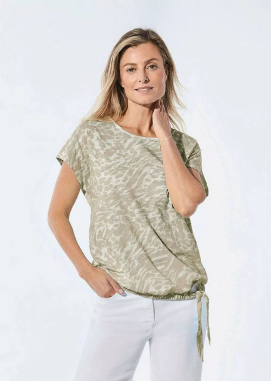 GOLDNER T-Shirt Kurzgröße: Shirt mit U-Boot-Ausschnitt günstig online kaufen