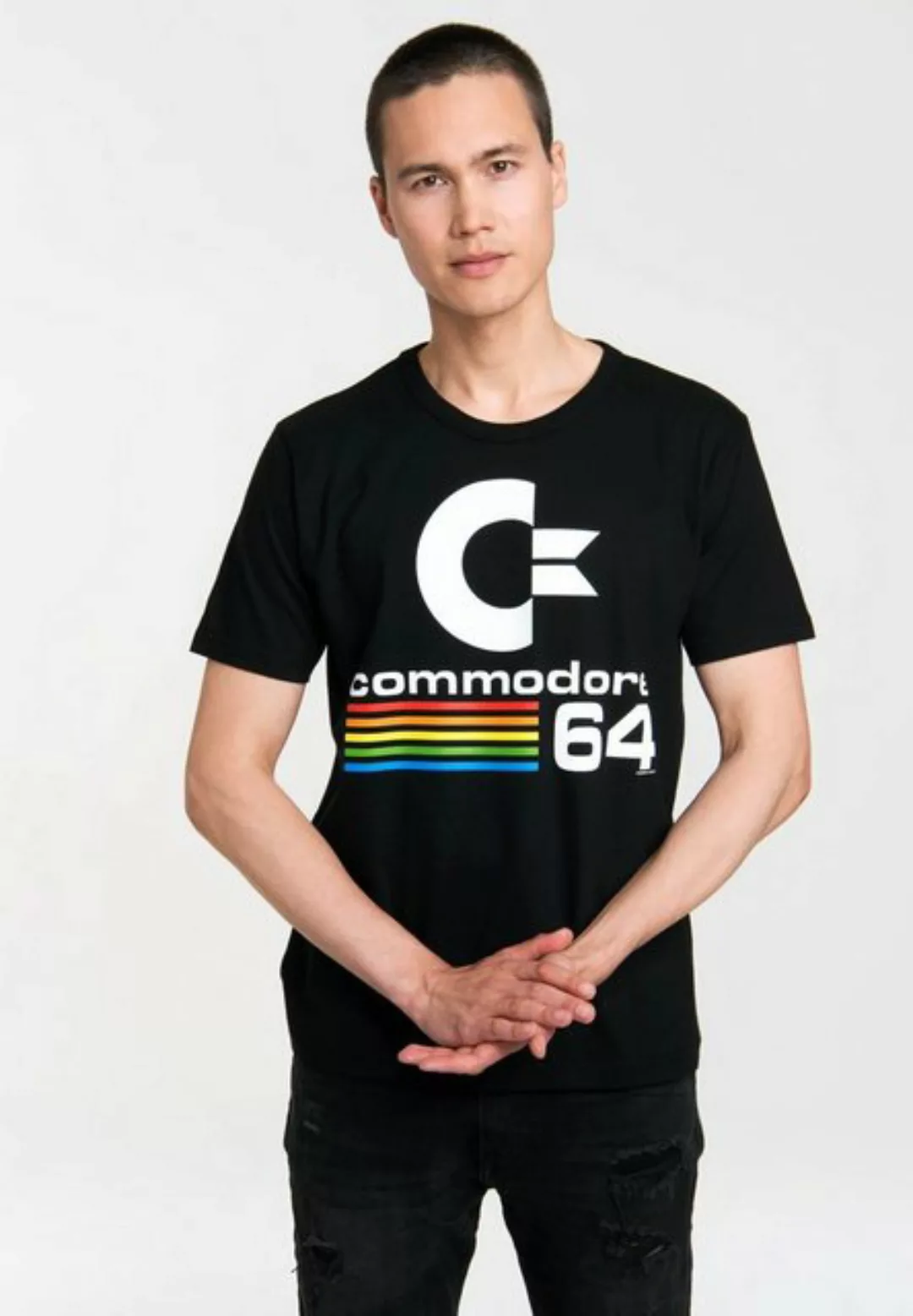 LOGOSHIRT T-Shirt Commodore C64 Logo mit C64-Print günstig online kaufen