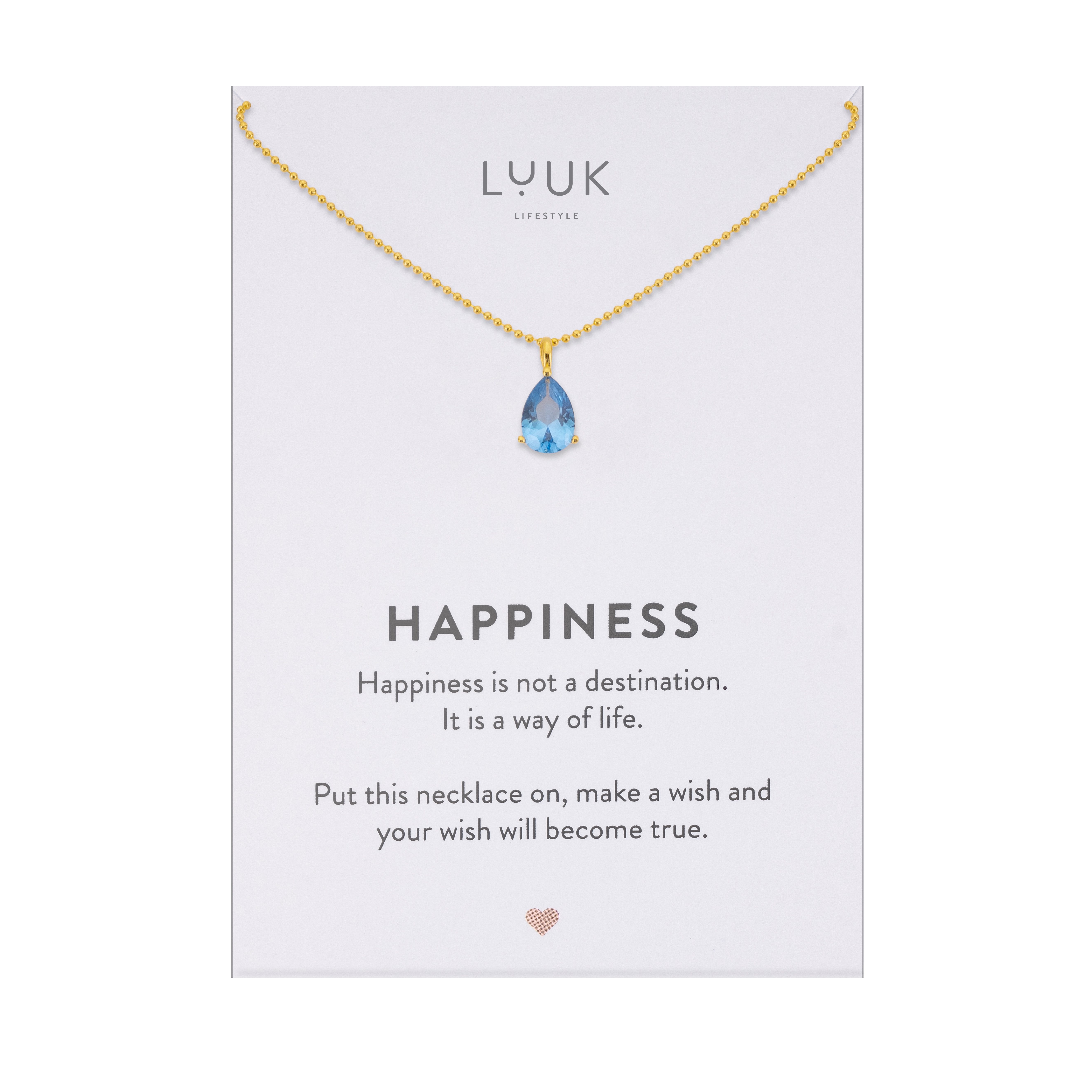 LUUK LIFESTYLE Kette mit Anhänger Himmelblau, günstig online kaufen