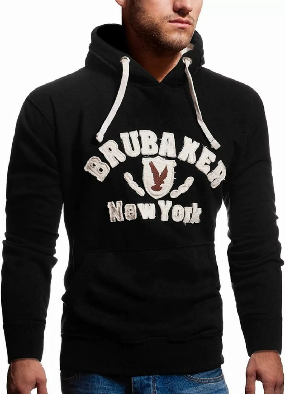 BRUBAKER Kapuzensweatshirt Herren Sweatshirt mit Kapuze - New York Eagle (1 günstig online kaufen