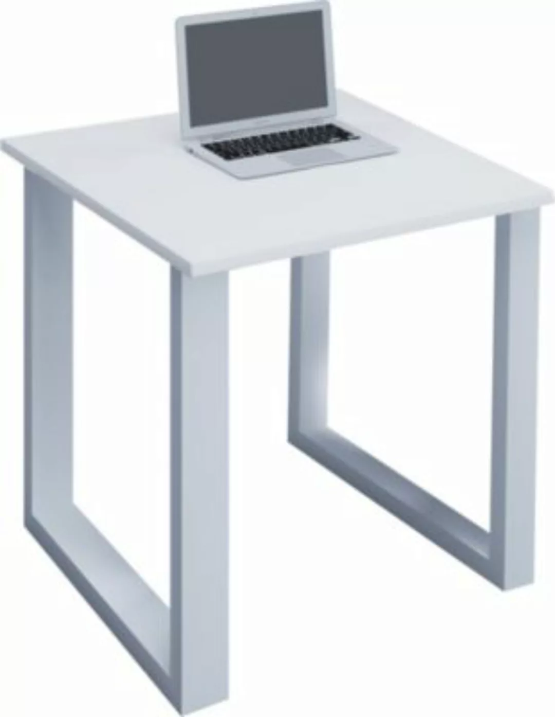 VCM Holz Schreibtisch Computertisch Arbeitstisch Büromöbel Lona U Weiß weiß günstig online kaufen