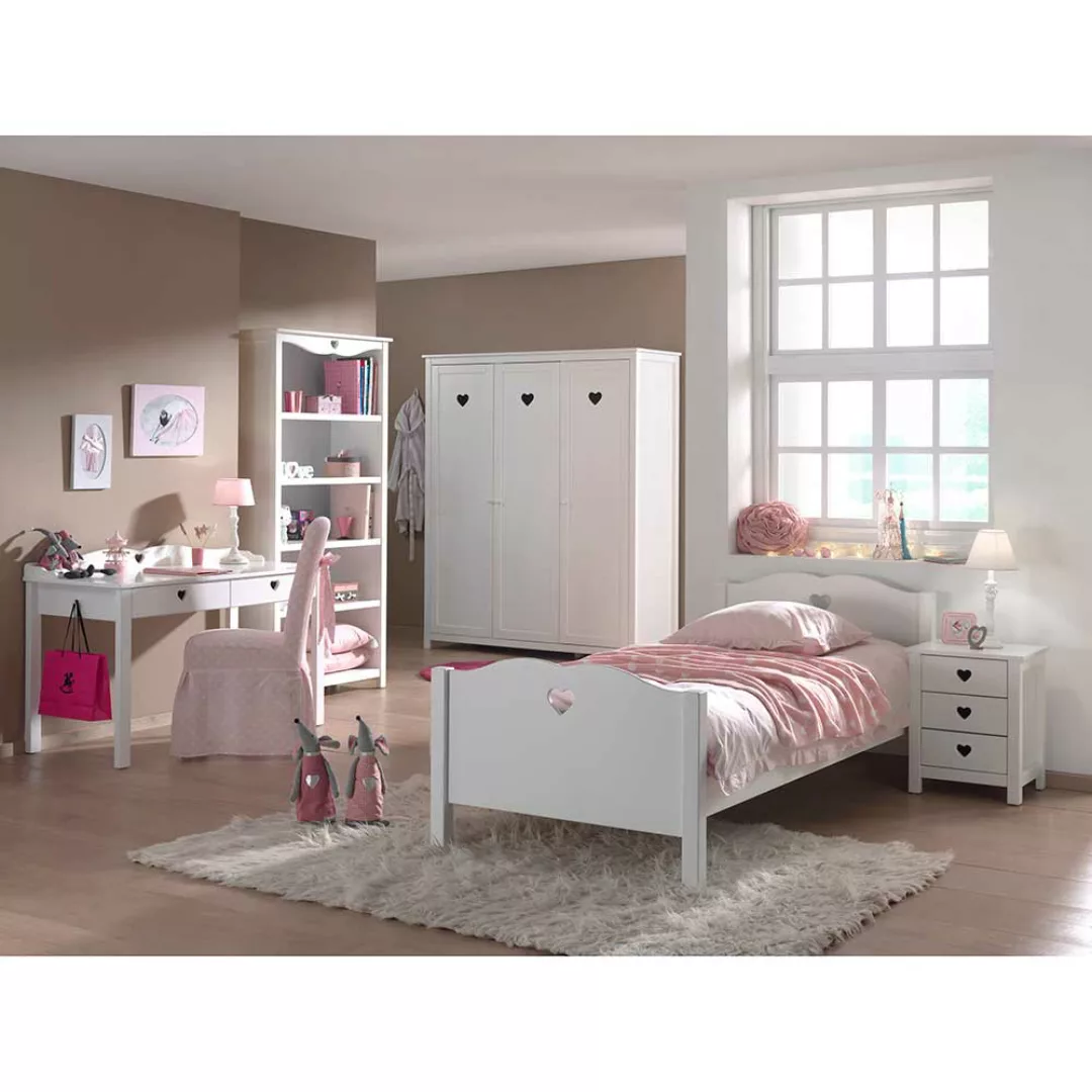 Mädchen Jugendzimmer in Weiß komplett (fünfteilig) günstig online kaufen