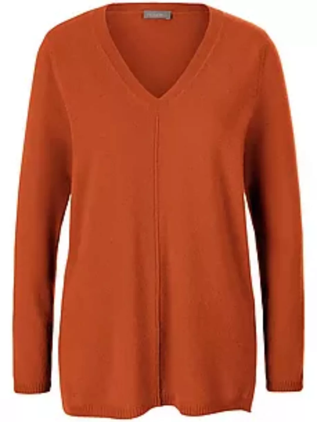 V-Pullover aus 100% Premium-Kaschmir include orange günstig online kaufen