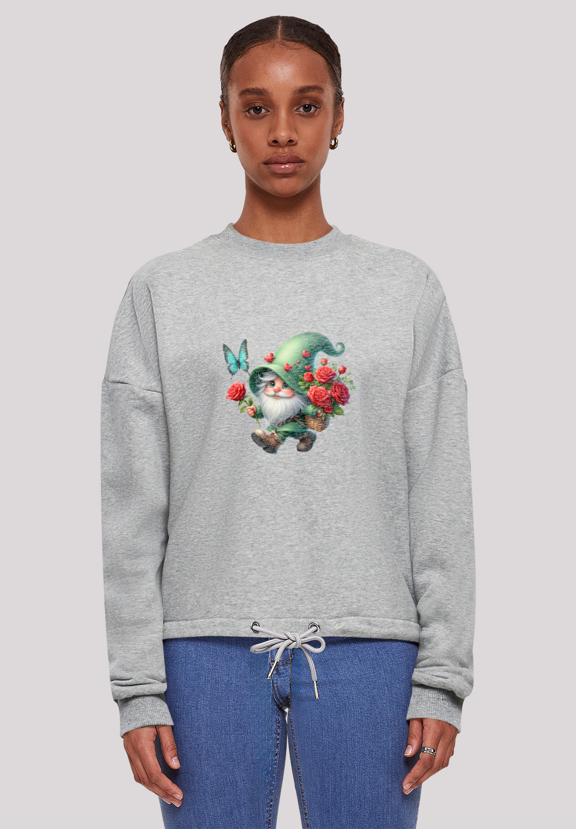 F4NT4STIC Sweatshirt "Gnom Frühling Blumen Schmetterling", Premium Qualität günstig online kaufen