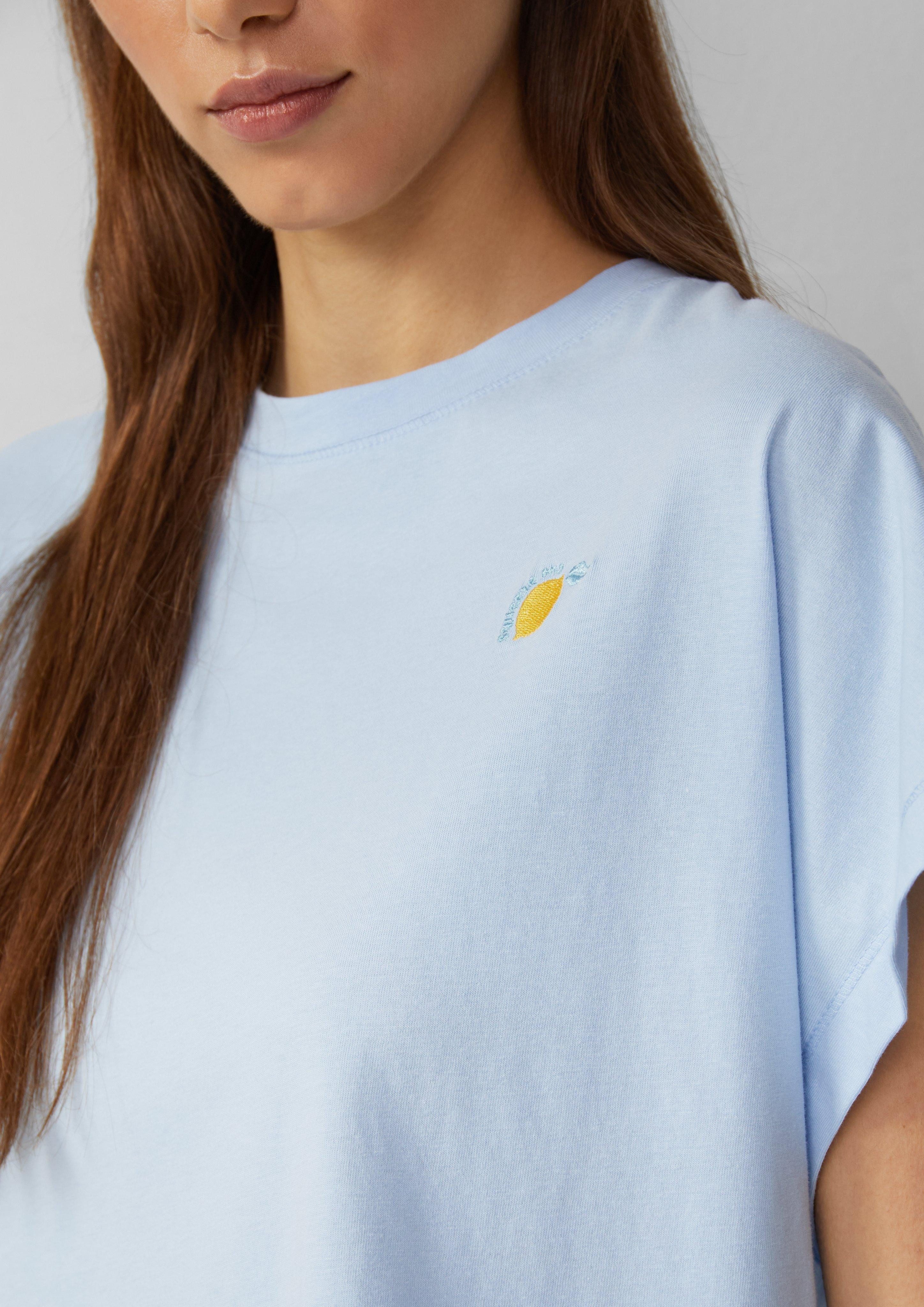QS Kurzarmshirt Lässiges Shirt mit überschnittener günstig online kaufen