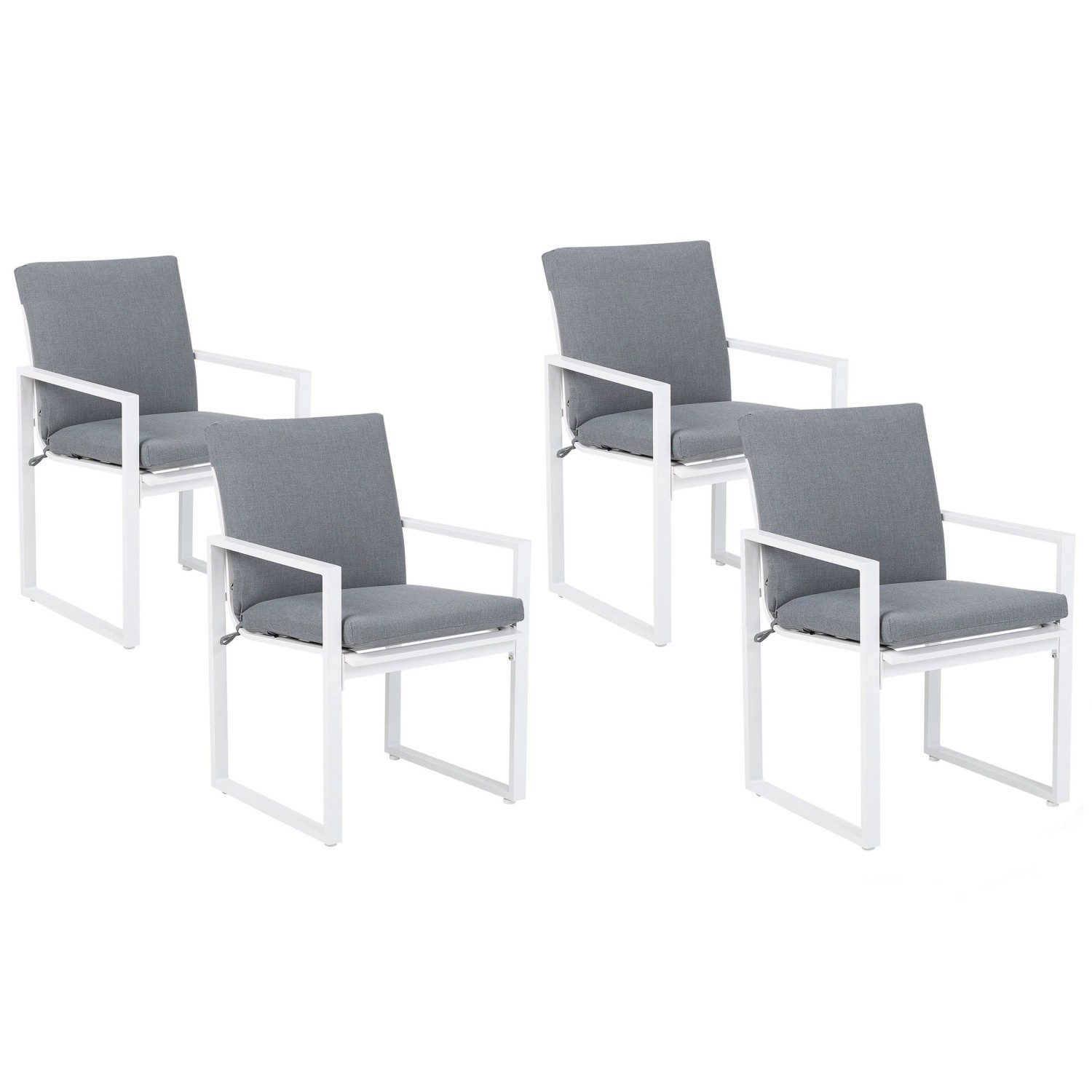Beliani Gartenstuhl Grau Weiss 51x54x89 günstig online kaufen
