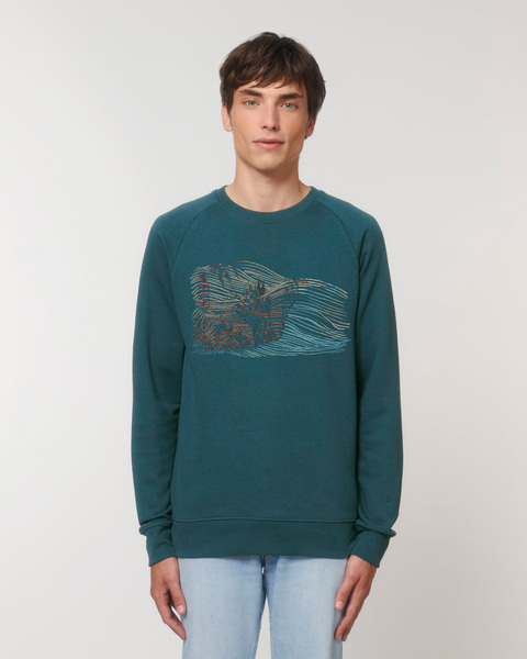 Biobaumwolle & Fair Hergestellt - Hochwertiges Sweatshirt/ Smokey Waves günstig online kaufen