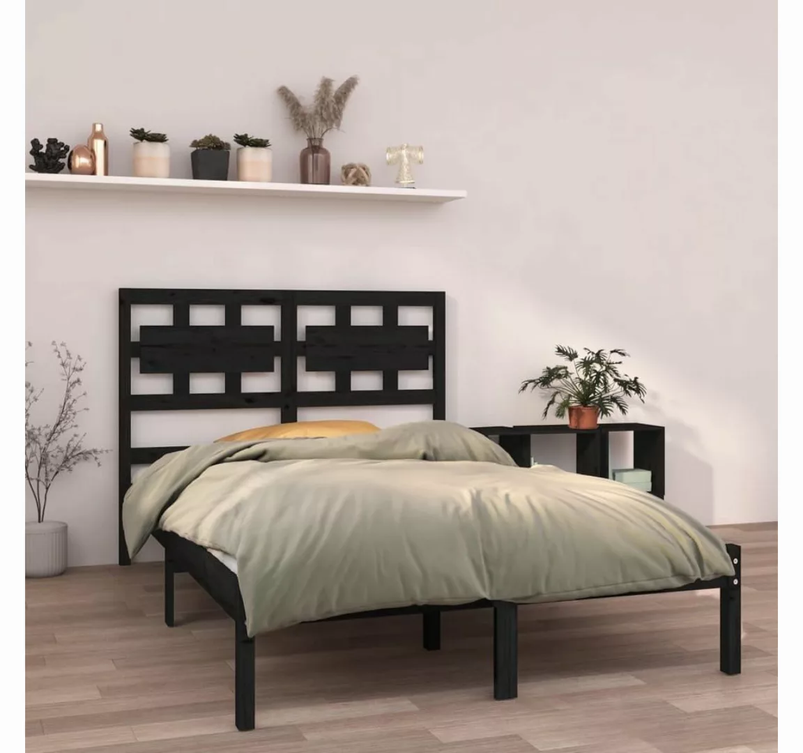 furnicato Bett Massivholzbett Schwarz 180x200 cm günstig online kaufen