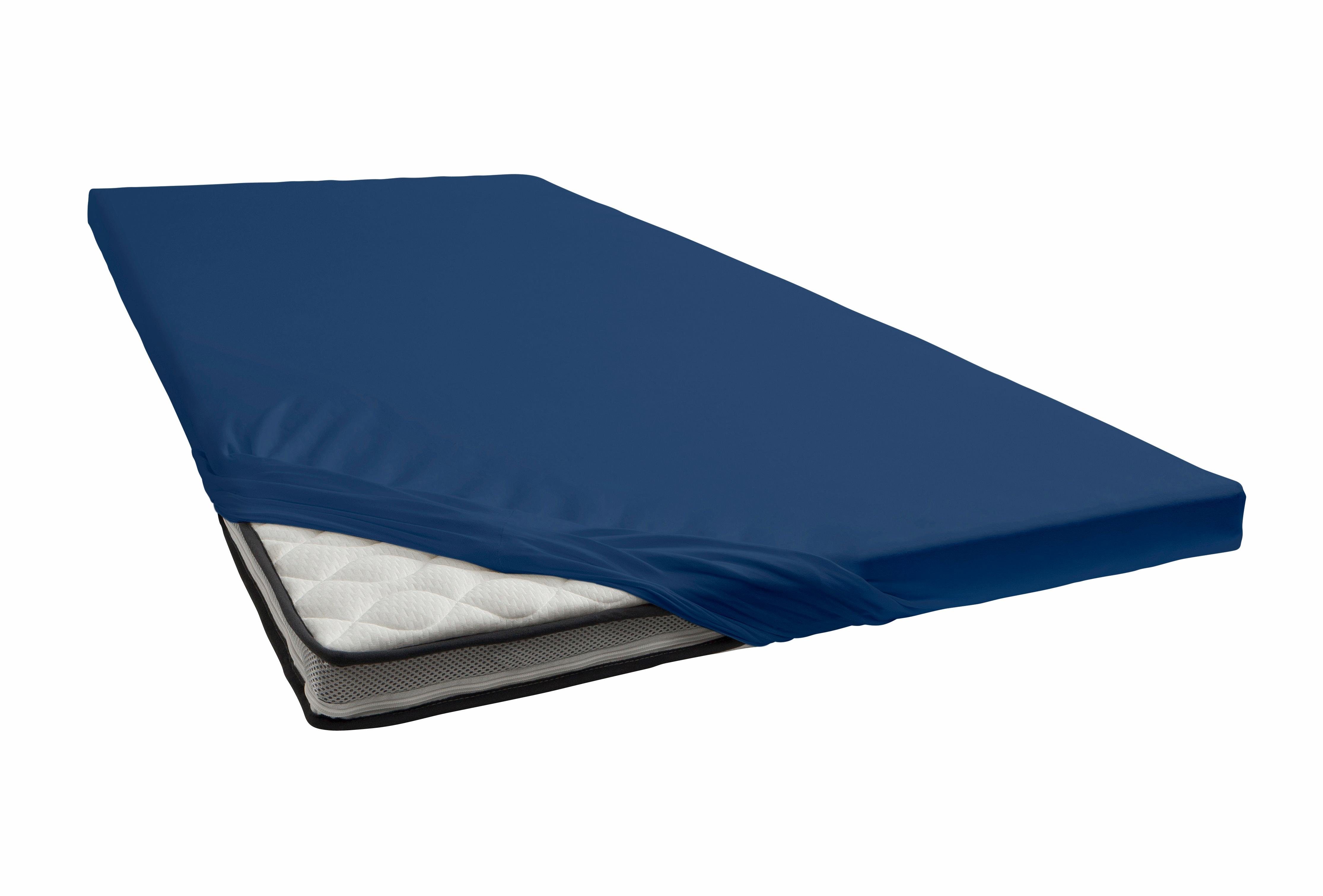 Janine Janine Topper-Spannbetttuch 5001 (für Box-Spring Betten) marine (82) günstig online kaufen