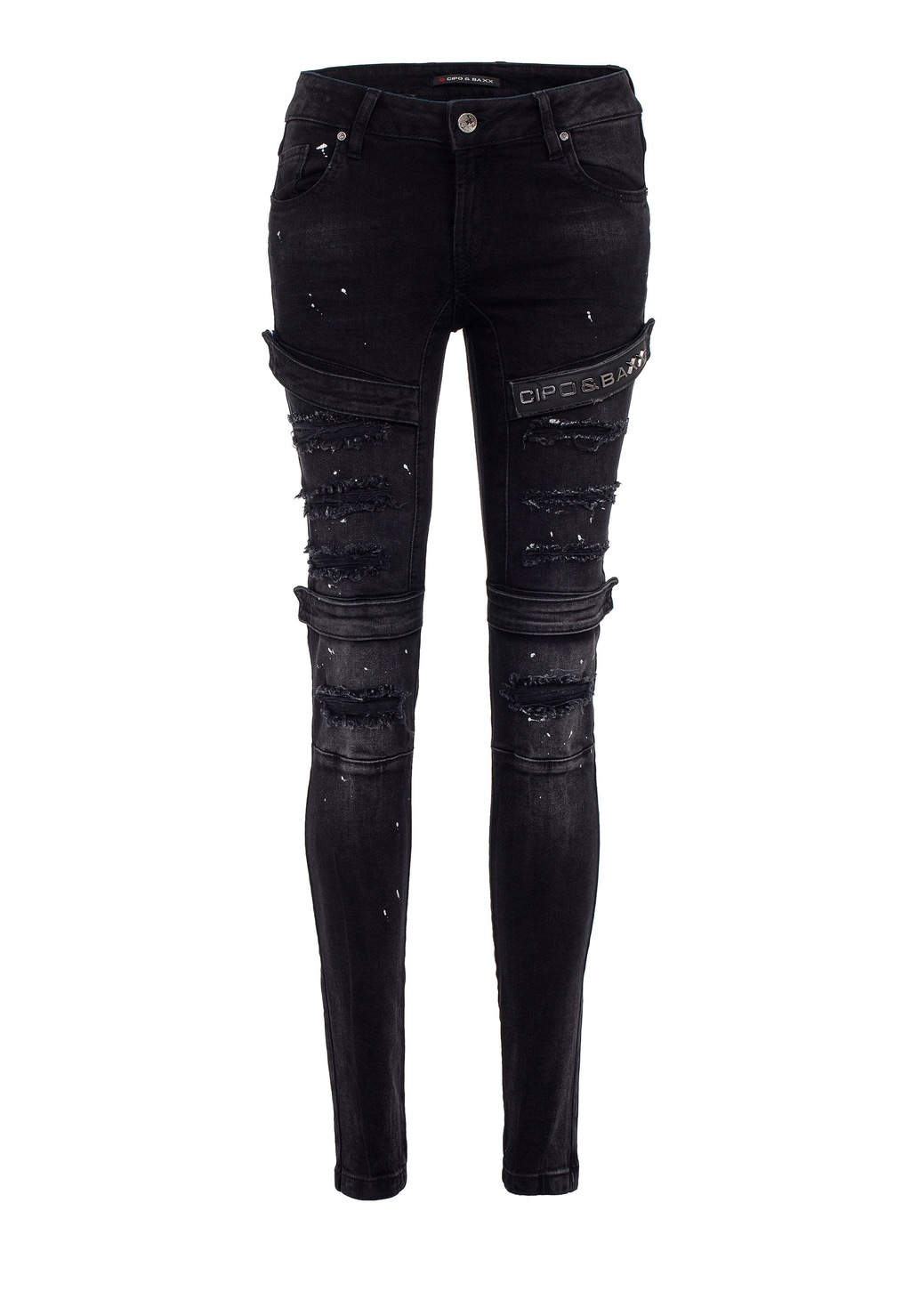 Cipo & Baxx Slim-fit-Jeans "Jeans", im coolen Biker-Look in Skinny Fit, WD3 günstig online kaufen