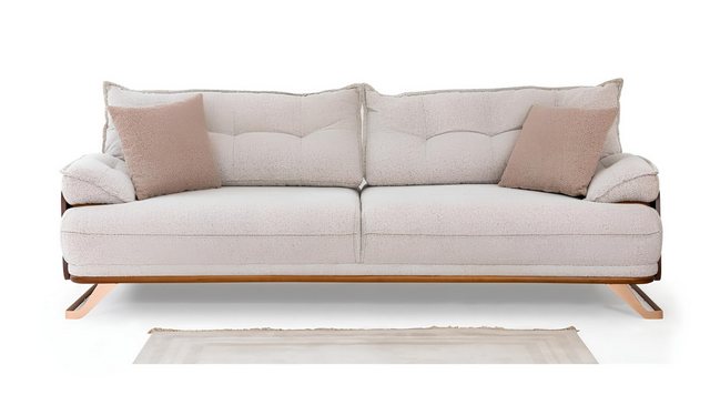 Xlmoebel Sofa Modernes Dreisitzer Polstersofa in Beige, Hergestellt in Euro günstig online kaufen