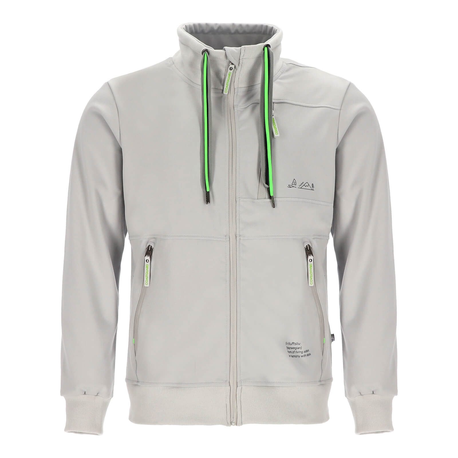 Coastguard Sweatjacke Herren Jacke mit Kordelband-Stehkragen günstig online kaufen