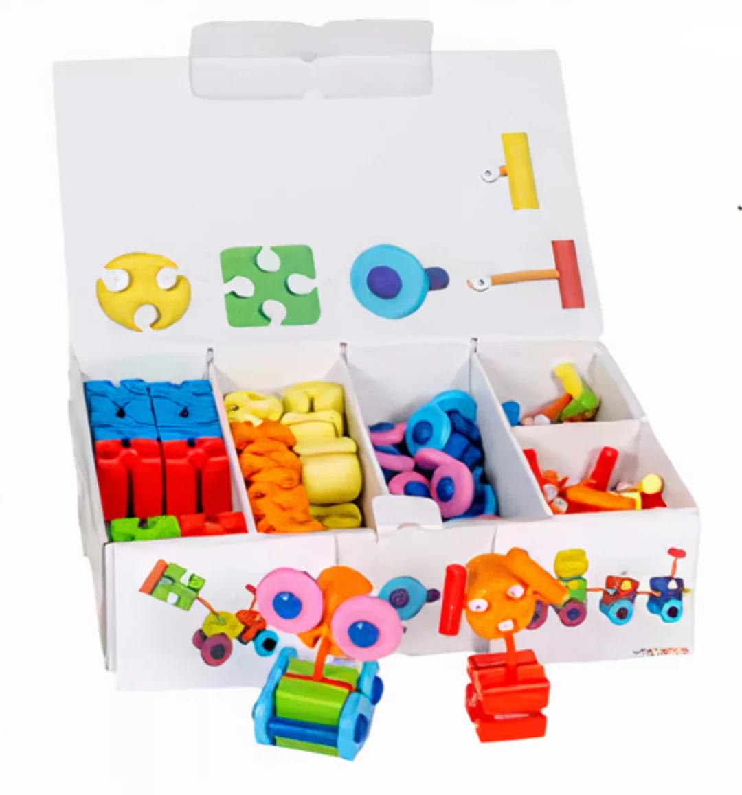 Konstruktionsspielzeug Box Junior Holz 152-teilig günstig online kaufen