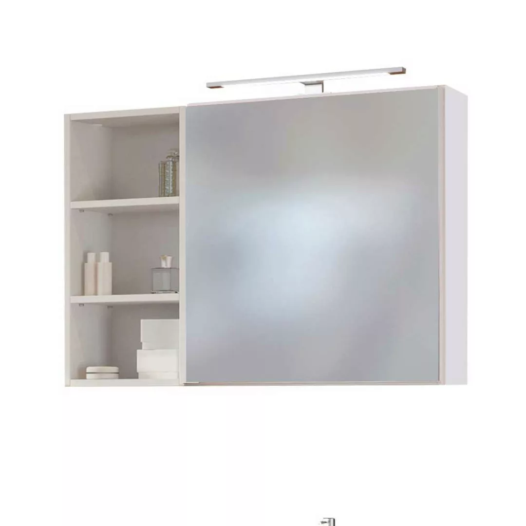 Badezimmer Set in Weiß Wildeichefarben (dreiteilig) günstig online kaufen