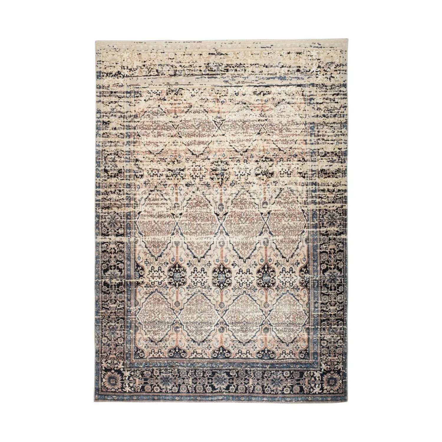 MeGusta Vintage Teppich Beige Blau Vintage Design Orientalisch 80 x 150 cm günstig online kaufen