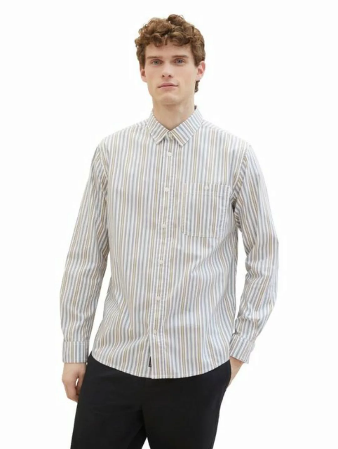 TOM TAILOR Langarmhemd mit Streifen-Muster günstig online kaufen