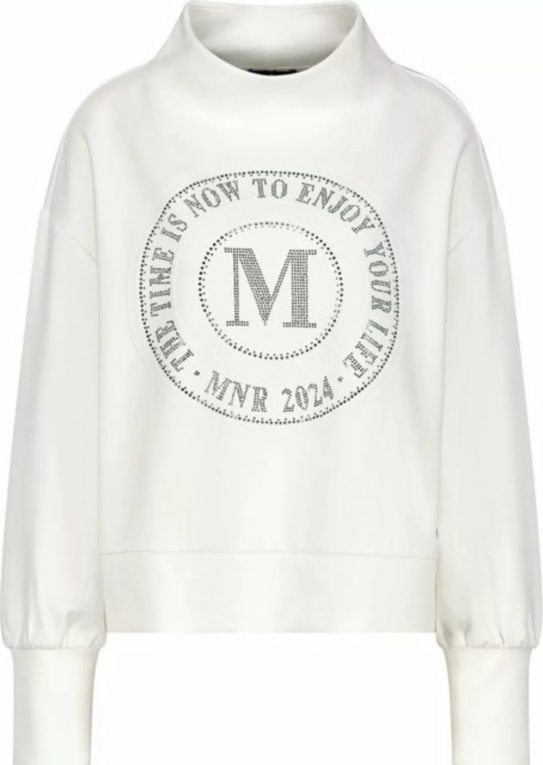 Monari Blusenshirt Sweatshirt mit Emblem Print off-white günstig online kaufen