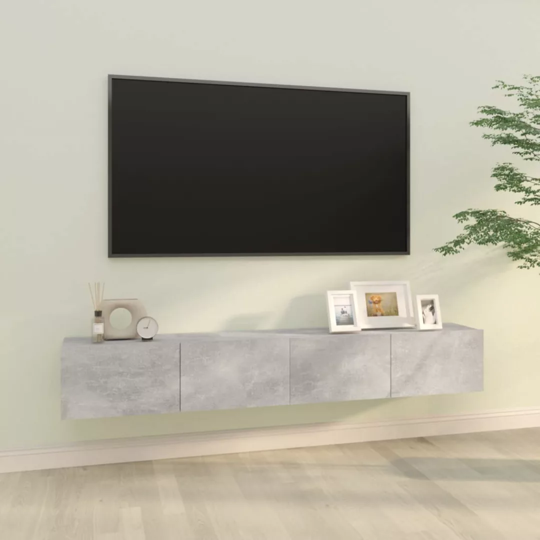 Vidaxl Tv-wandschränke 2 Stk. Betongrau 100x30x30 Cm Holzwerkstoff günstig online kaufen