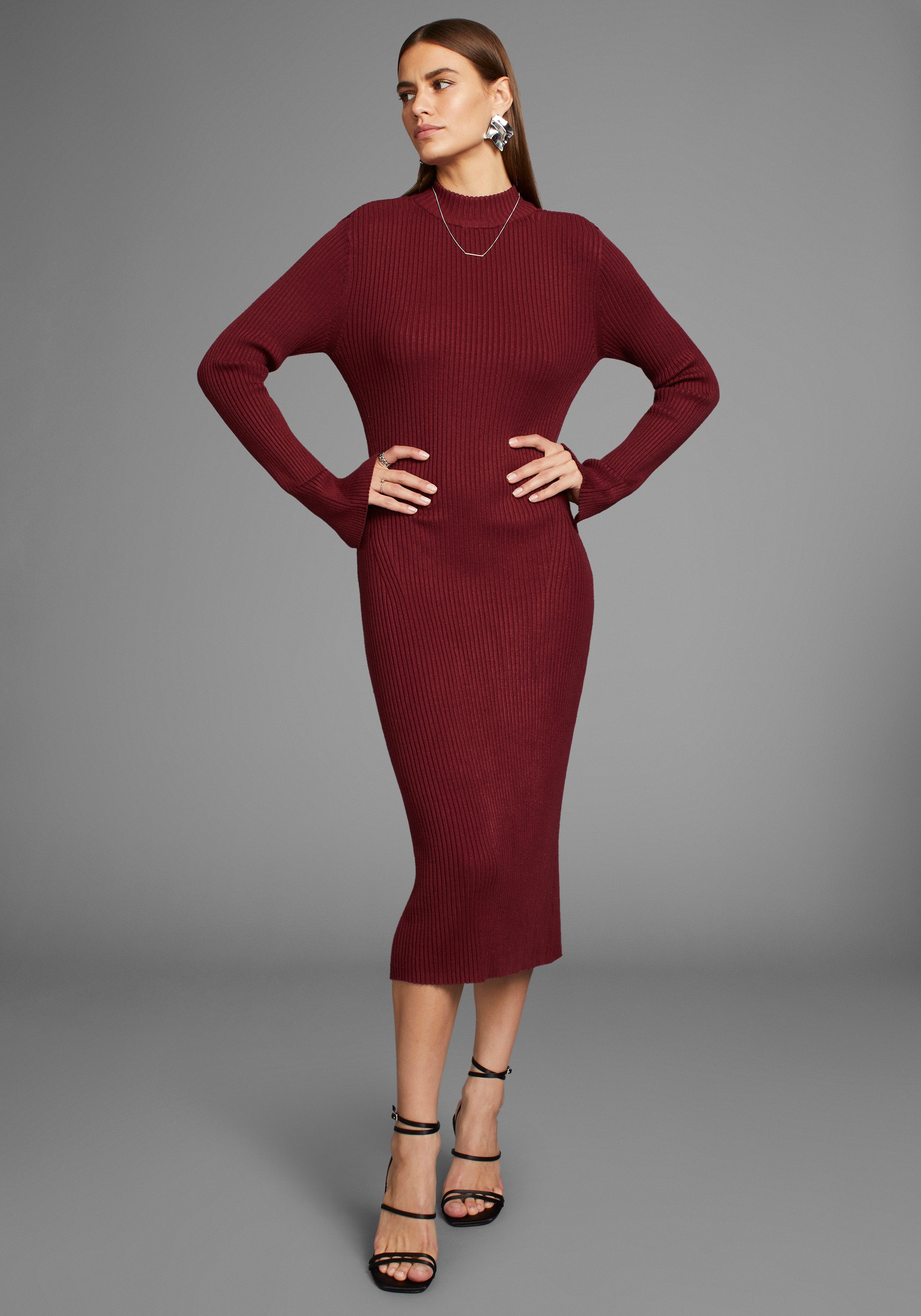 HECHTER PARIS Strickkleid mit Gehschlitz günstig online kaufen