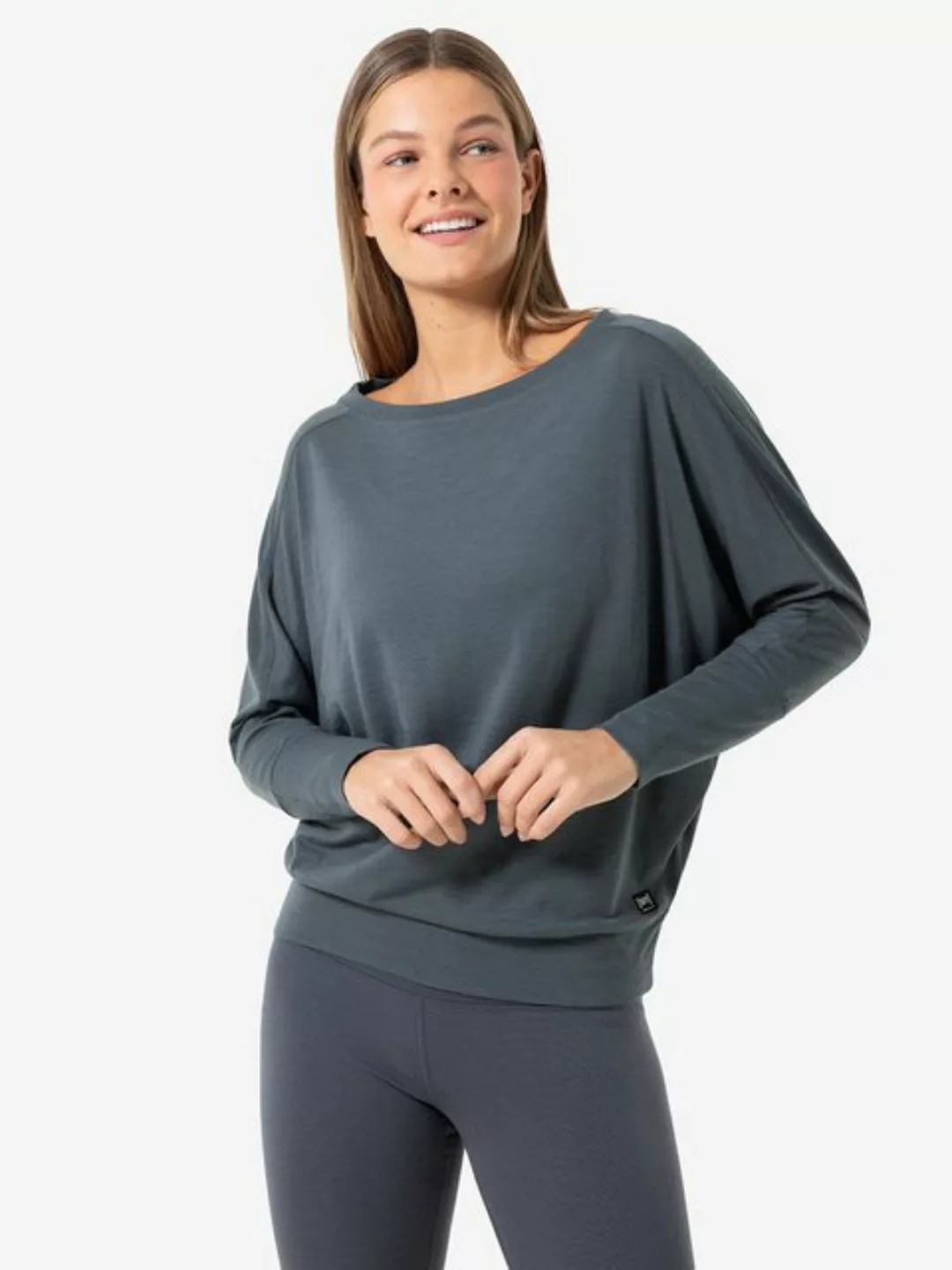 SUPER.NATURAL Langarmshirt für Damen aus Merino W KULA TOP mit leichten Fle günstig online kaufen