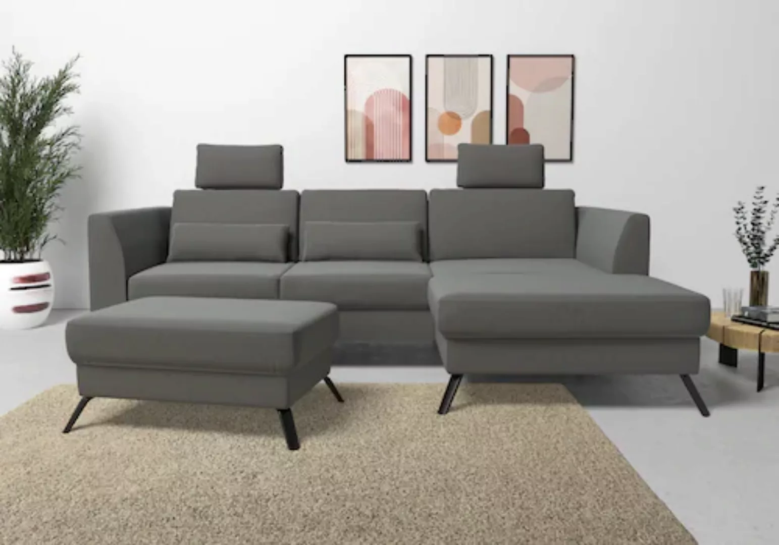 sit&more Ecksofa »Olsen L-Form«, inklusive Sitztiefenverstellung, wahlweise günstig online kaufen