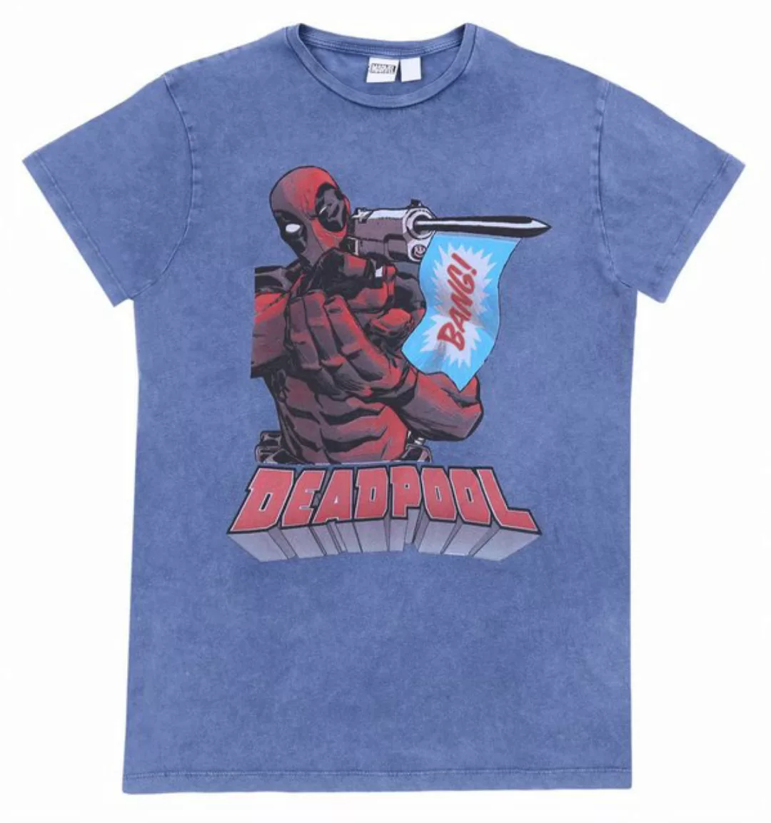 Sarcia.eu Kurzarmshirt MARVEL Deadpool T-Shirt grau-blau, für Herren S günstig online kaufen