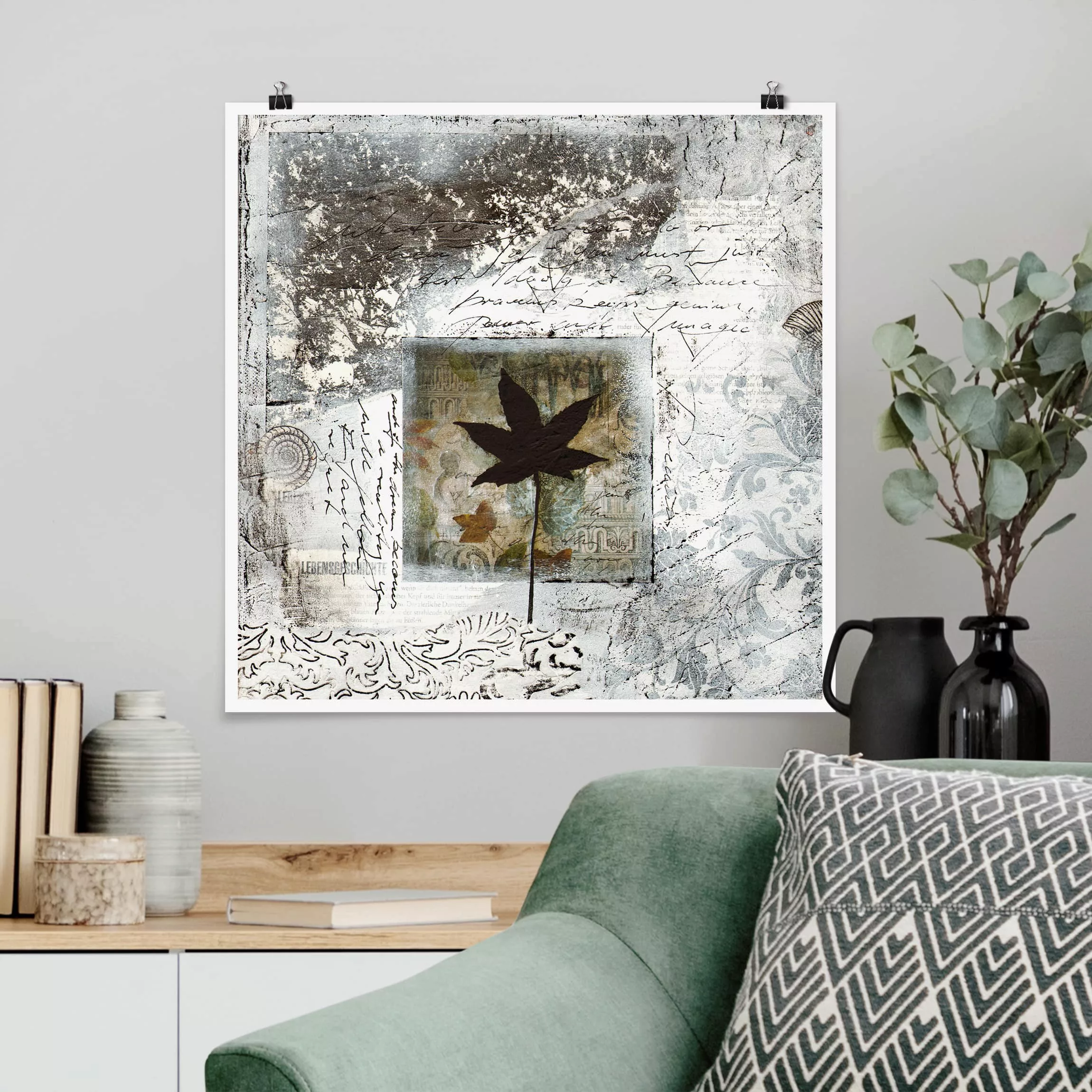 Poster - Quadrat Silvery Memories günstig online kaufen