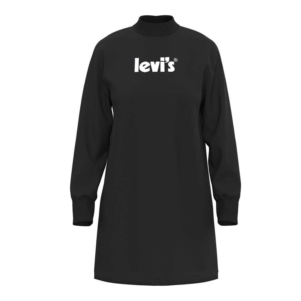 Levi's – Jersey-Kleid in Blau mit Logo und Rundhalsausschnitt günstig online kaufen
