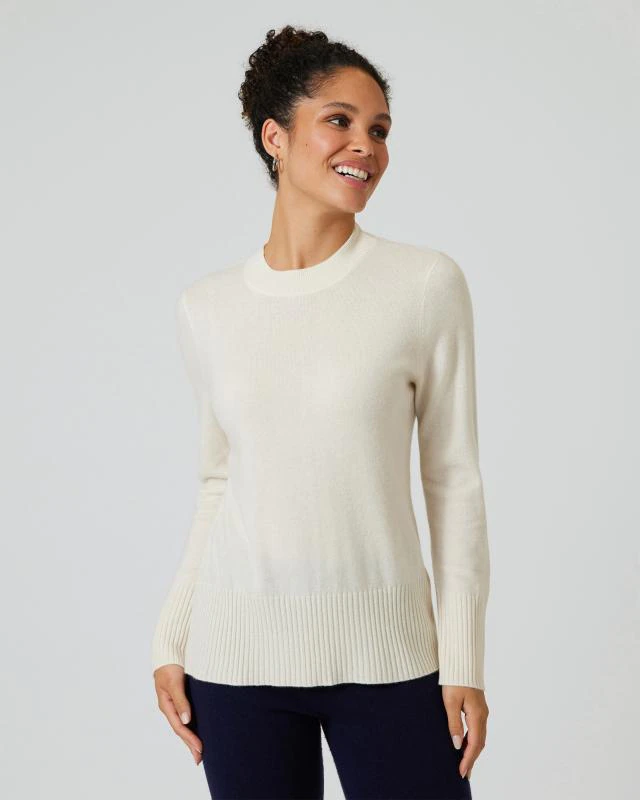 My Cashmere Moments Cashmere Blend-Pullover mit Rippstruktur günstig online kaufen