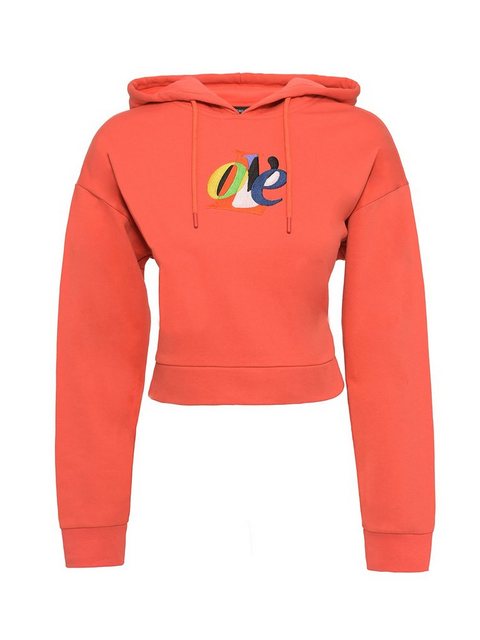 Freshlions Hoodie Freshlions Hooded Crop Sweatshirt Love Embroidery rot XL günstig online kaufen