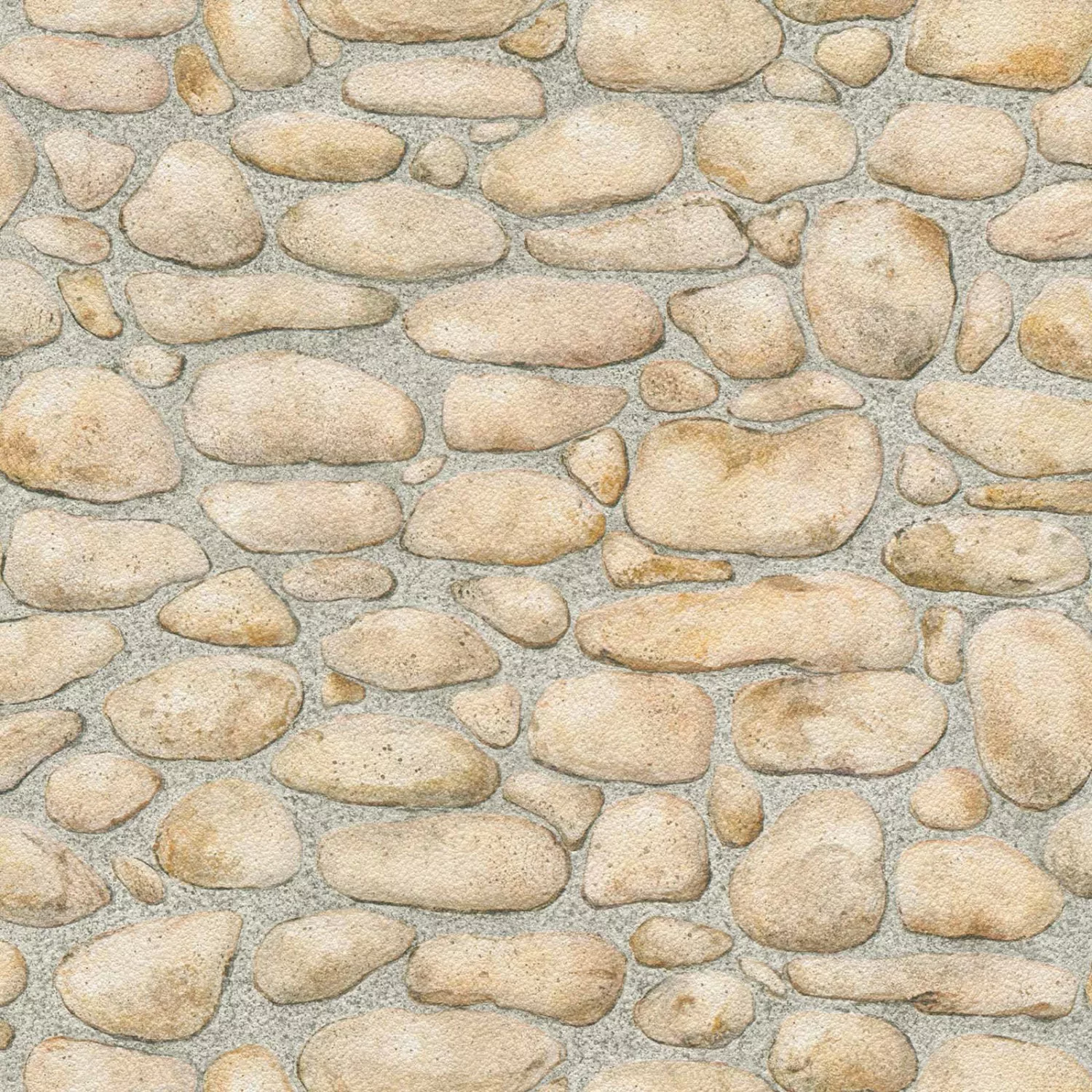 Bricoflor Steinwand Tapete in Beige und Grau Mauertapete aus Papier Naturst günstig online kaufen