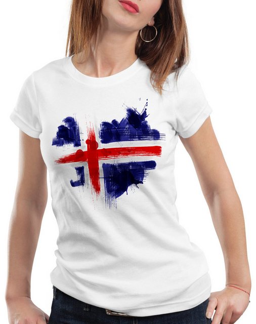 style3 T-Shirt Flagge Island Fußball Sport Iceland WM EM Fahne günstig online kaufen