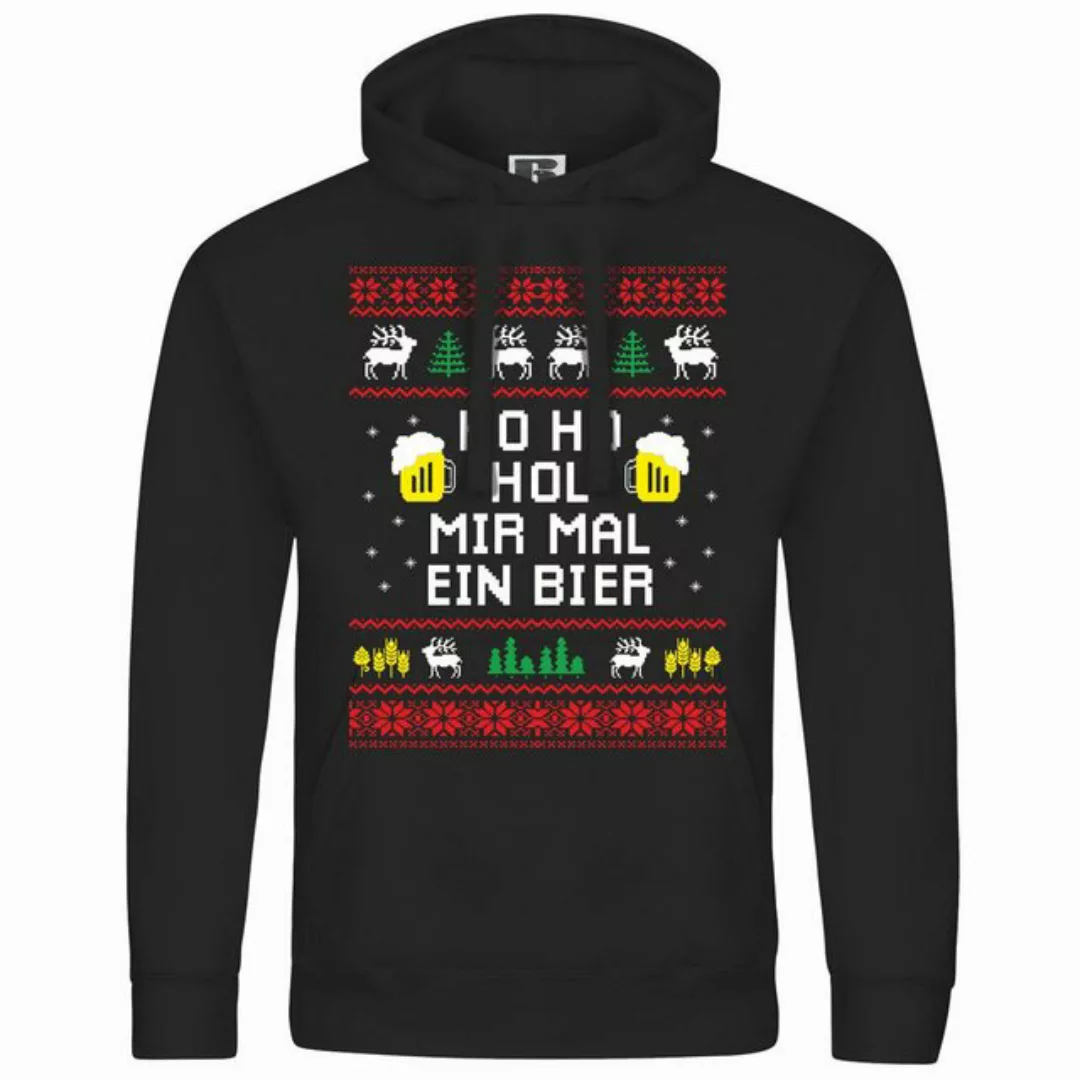 deinshirt Kapuzenpullover Herren Kapuzenpullover HO HO Hol mir mal ein Bier günstig online kaufen