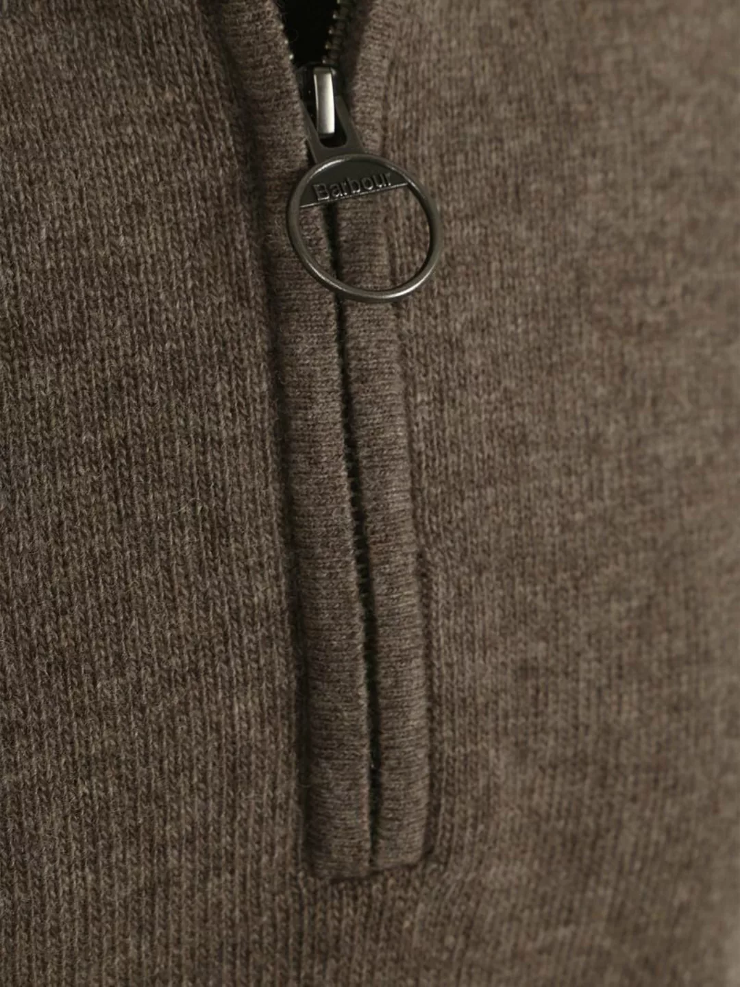Barbour Half Zip Pullover Wolle Taupe - Größe M günstig online kaufen